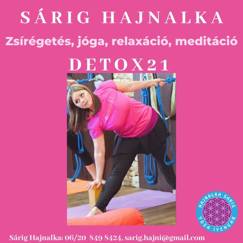 Ingyenes Jóga detox kihívás 6 napos - Sárig Hajnalkával- 2025. május 25-től